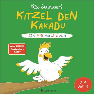 Bassermann Kitzel den Kakadu - Ein Mitmachbuch, Livre pour enfants de Nico Sternbaum - Publicité Bassermann Kitzel den Kakadu - Ein Mitmachbuch, Livre pour enfants de Nico Sternbaum - Publicité