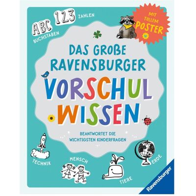 Ravensburger Das grosse Vorschulwissen, Livre pour enfants de Johanna Friedl, Anne Sheller, Martina Gorgas - Publicité Ravensburger Das grosse Vorschulwissen, Livre pour enfants de Johanna Friedl, Anne Sheller, Martina Gorgas - Publicité