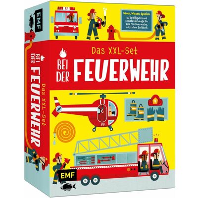 Edition Fischer Das XXL-Set – Bauen, Wissen, Spielen: Bei der Feuerwehr, Livre pour enfants - Publicité Edition Fischer Das XXL-Set – Bauen, Wissen, Spielen: Bei der Feuerwehr, Livre pour enfants - Publicité