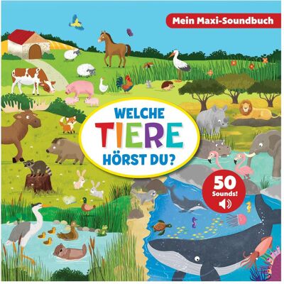 Phoenix Livres pour bébé, Welche Tiere hörst du? - Mein Maxi-Soundbuch - 50 Sounds (Allemand) - Publicité Phoenix Livres pour bébé, Welche Tiere hörst du? - Mein Maxi-Soundbuch - 50 Sounds (Allemand) - Publicité