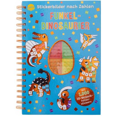 Arena, Autocollants, Stickerbilder nach Zahlen – Funkel-Dinosaurier (Mit 1.000 3 (1000 Autocollants) - Publicité Arena, Autocollants, Stickerbilder nach Zahlen – Funkel-Dinosaurier (Mit 1.000 3 (1000 Autocollants) - Publicité