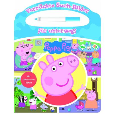 Phoenix Livres pour bébé, Peppa Pig - Verrückte Such-Bilder für unterwegs - Wimmelbuch - Pappbilderbuch mit Stift und (Allemand) - Publicité Phoenix Livres pour bébé, Peppa Pig - Verrückte Such-Bilder für unterwegs - Wimmelbuch - Pappbilderbuch mit Stift und (Allemand) - Publicité