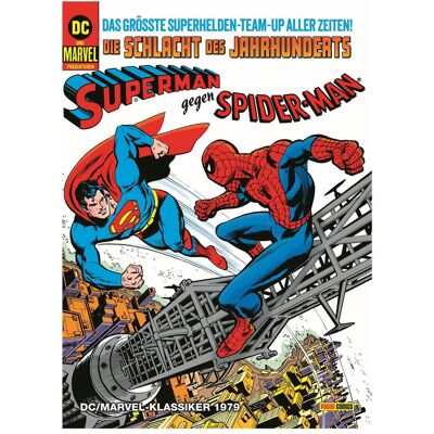 Panini Crossover-Klassiker: Superman vs Spider-Man, Fiction de Christian Heiss, Ross Andru, Gerry Conway, Dick Giordano - Publicité Panini Crossover-Klassiker: Superman vs Spider-Man, Fiction de Christian Heiss, Ross Andru, Gerry Conway, Dick Giordano - Publicité