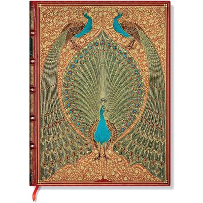 Paperblanks, Cahier + bloc-notes, Carnet de notesHafiz'Paons (Mini, À rayures, Couverture rigide) - Publicité Paperblanks, Cahier + bloc-notes, Carnet de notesHafiz'Paons (Mini, À rayures, Couverture rigide) - Publicité