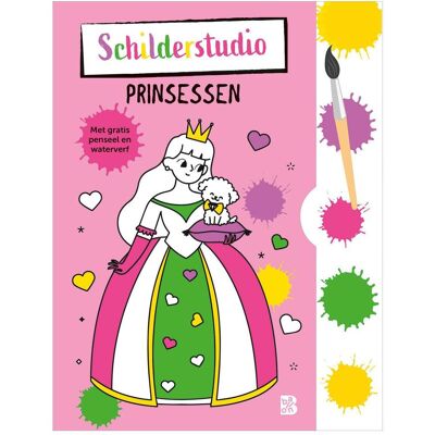 Standaard, Peinture loisirs créatifs, Malbuch mit Farbpalette und Pinsel Prinzessinnen - Publicité Standaard, Peinture loisirs créatifs, Malbuch mit Farbpalette und Pinsel Prinzessinnen - Publicité