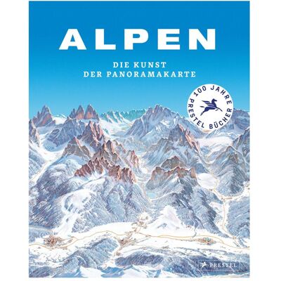 Prestel Alpes. L'art de la carte panoramique, Carte géographique - Publicité Prestel Alpes. L'art de la carte panoramique, Carte géographique - Publicité