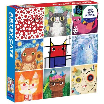 Abrams & Chronicle 61072 - Artsy Cats - Puzzle familial, 500 pièces (500 pièces) - Publicité Abrams & Chronicle 61072 - Artsy Cats - Puzzle familial, 500 pièces (500 pièces) - Publicité