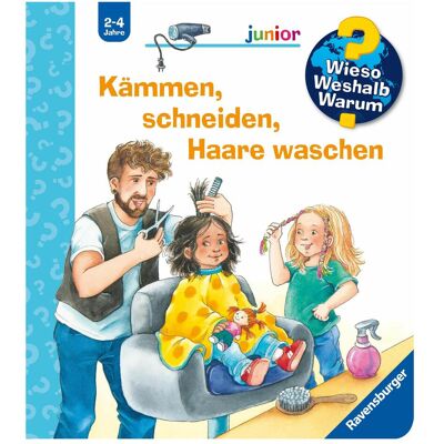 Ravensburger Wieso? Weshalb? Warum? junior, Band 79 - Kämmen, schneiden, Haare waschen, Manuels scolaires de Susanne Szesny, Andrea Erne - Publicité Ravensburger Wieso? Weshalb? Warum? junior, Band 79 - Kämmen, schneiden, Haare waschen, Manuels scolaires de Susanne Szesny, Andrea Erne - Publicité