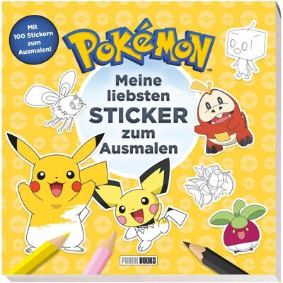 Panini, Autocollants, Pokémon: Meine liebsten Sticker zum Ausmalen (100 Autocollants) - Publicité Panini, Autocollants, Pokémon: Meine liebsten Sticker zum Ausmalen (100 Autocollants) - Publicité