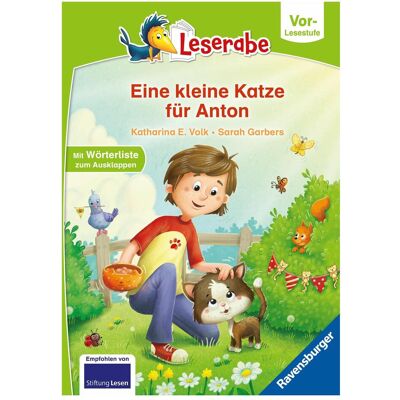 Ravensburger Leserabe Vor-Lesestufe - Eine kleine Katze für Anton, Manuels scolaires de Catherine E. People, Sarah Garbers - Publicité Ravensburger Leserabe Vor-Lesestufe - Eine kleine Katze für Anton, Manuels scolaires de Catherine E. People, Sarah Garbers - Publicité