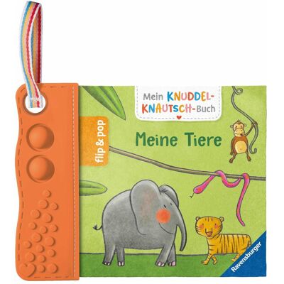 Ravensburger, Livres pour bébé, Mein Knuddel-Knautsch-Buch: flip&pop. Meine Tiere (Allemand) - Publicité Ravensburger, Livres pour bébé, Mein Knuddel-Knautsch-Buch: flip&pop. Meine Tiere (Allemand) - Publicité