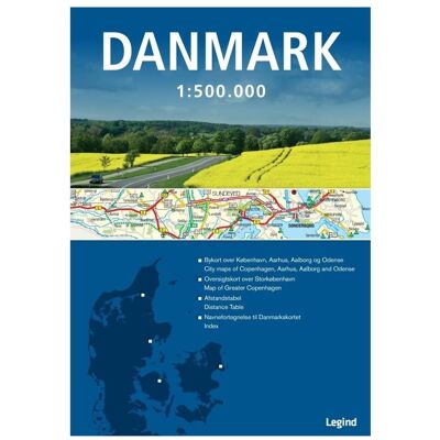 Adac Danmark fold ud-kort, Carte géographique - Publicité Adac Danmark fold ud-kort, Carte géographique - Publicité