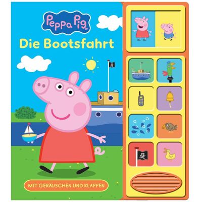 Phoenix Livres pour bébé, Peppa Pig - Die Bootsfahrt - Klappen-Geräusche-Buch mit... (Allemand) - Publicité Phoenix Livres pour bébé, Peppa Pig - Die Bootsfahrt - Klappen-Geräusche-Buch mit... (Allemand) - Publicité