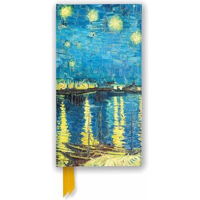 Browntrout Verlag, Cahier + bloc-notes, Vincent van Gogh : Starry Night over the Rhone (Foiled Slimline Journal) (À rayures, Couverture rigide) - Publicité Browntrout Verlag, Cahier + bloc-notes, Vincent van Gogh : Starry Night over the Rhone (Foiled Slimline Journal) (À rayures, Couverture rigide) - Publicité
