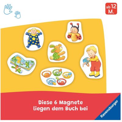 Ravensburger, Livres pour bébé, Mein erstes Magnetbuch - Was machen wir in der Kita? (Allemand) - Publicité Ravensburger, Livres pour bébé, Mein erstes Magnetbuch - Was machen wir in der Kita? (Allemand) - Publicité