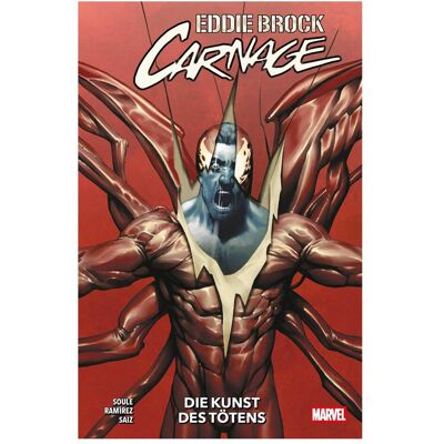Panini Eddie Brock: Carnage, Fiction de Charles Soule, Juanan Ramírez, Jésus Saiz, Caroline Hidalgo - Publicité Panini Eddie Brock: Carnage, Fiction de Charles Soule, Juanan Ramírez, Jésus Saiz, Caroline Hidalgo - Publicité