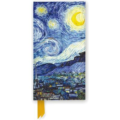 Browntrout Verlag, Cahier + bloc-notes, Vincent Van Gogh : Starry Night (Foiled Slimline Journal) (À rayures, Couverture rigide) - Publicité Browntrout Verlag, Cahier + bloc-notes, Vincent Van Gogh : Starry Night (Foiled Slimline Journal) (À rayures, Couverture rigide) - Publicité