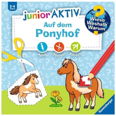 Ravensburger Wieso? Weshalb? Warum? junior AKTIV: Auf dem Ponyhof, Livre pour enfants de Marie Zippel - Publicité Ravensburger Wieso? Weshalb? Warum? junior AKTIV: Auf dem Ponyhof, Livre pour enfants de Marie Zippel - Publicité