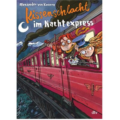 DTV Kissenschlacht im Nachtexpress, Livre pour enfants de Alexandre de Knorre - Publicité DTV Kissenschlacht im Nachtexpress, Livre pour enfants de Alexandre de Knorre - Publicité