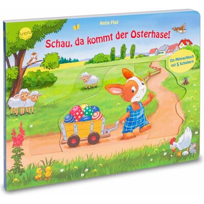 Arena Schau, da kommt der Osterhase!, Livre pour enfants de Antje Flad, Bärbel Müller - Publicité Arena Schau, da kommt der Osterhase!, Livre pour enfants de Antje Flad, Bärbel Müller - Publicité