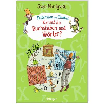 Oetinger Pettersson und Findus Kennst du Buchstaben und Wörter, Livre pour enfants de Sven Nordqvist - Publicité Oetinger Pettersson und Findus Kennst du Buchstaben und Wörter, Livre pour enfants de Sven Nordqvist - Publicité