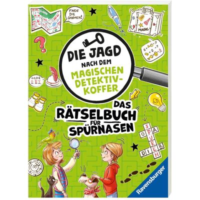 Ravensburger Die Jagd nach dem magischen Detektivkoffer: Das Rätselbuch für Spürnasen, Livre pour enfants de Matthia Tiemeyer, Patrick Fix, Cally Stronk, Melinda Ronto - Publicité Ravensburger Die Jagd nach dem magischen Detektivkoffer: Das Rätselbuch für Spürnasen, Livre pour enfants de Matthia Tiemeyer, Patrick Fix, Cally Stronk, Melinda Ronto - Publicité