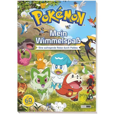 Panini Pokémon: Mein Wimmelspass - Eine aufregende Reise durch Paldea, Livre pour enfants de Claudia Weber, Pokémon - Publicité Panini Pokémon: Mein Wimmelspass - Eine aufregende Reise durch Paldea, Livre pour enfants de Claudia Weber, Pokémon - Publicité