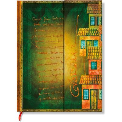 Paperblanks, Cahier + bloc-notes, Carnet Hardcover Garcia Marquez, Cent Ans de Solitude Midi Ligné (À rayures, Couverture rigide) - Publicité Paperblanks, Cahier + bloc-notes, Carnet Hardcover Garcia Marquez, Cent Ans de Solitude Midi Ligné (À rayures, Couverture rigide) - Publicité