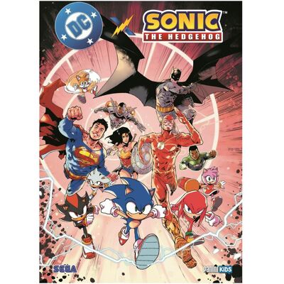 Panini DC x Sonic The Hedgehog, Fiction de Adam Bryce Thomas, Ian Flynn, Caroline Hidalgo - Publicité Panini DC x Sonic The Hedgehog, Fiction de Adam Bryce Thomas, Ian Flynn, Caroline Hidalgo - Publicité