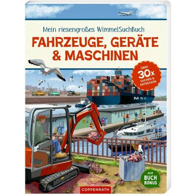 Coppenrath Mein riesengrosses WimmelSuchBuch: Fahrzeuge, Geräte & Maschinen, Livre pour enfants de Antje Flad - Publicité Coppenrath Mein riesengrosses WimmelSuchBuch: Fahrzeuge, Geräte & Maschinen, Livre pour enfants de Antje Flad - Publicité