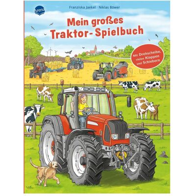 Arena, Livres pour bébé, Mon grand livre de jeu sur les tracteurs. Avec plateau tournant, de nombreux volets et curseurs (Allemand) - Publicité Arena, Livres pour bébé, Mon grand livre de jeu sur les tracteurs. Avec plateau tournant, de nombreux volets et curseurs (Allemand) - Publicité