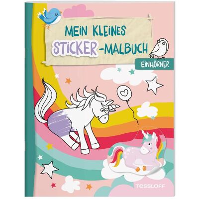 Tessloff, Autocollants, Mein kleines Sticker-Malbuch. Einhörner - Publicité Tessloff, Autocollants, Mein kleines Sticker-Malbuch. Einhörner - Publicité