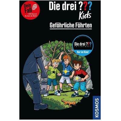 Kosmos Die drei??? Kids Dein Fall, Gefährliche Fährten, Livre pour enfants de Udo Smialkowski, Hélène Blanck - Publicité Kosmos Die drei??? Kids Dein Fall, Gefährliche Fährten, Livre pour enfants de Udo Smialkowski, Hélène Blanck - Publicité