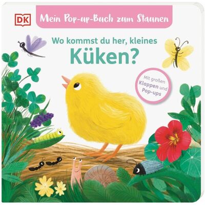 Dorling Kindersley, Livres pour bébé, Mein Pop-up-Buch zum Staunen. Wo kommst du her, kleines Küken? (Allemand) - Publicité Dorling Kindersley, Livres pour bébé, Mein Pop-up-Buch zum Staunen. Wo kommst du her, kleines Küken? (Allemand) - Publicité