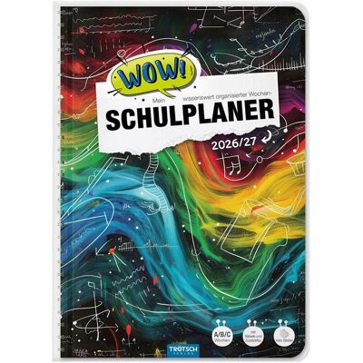 Trötsch, Agenda, SchulplanerWOWWaves2026/2027 (1 semaine / 2 pages) - Publicité Trötsch, Agenda, SchulplanerWOWWaves2026/2027 (1 semaine / 2 pages) - Publicité