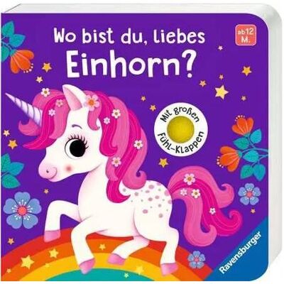 Ravensburger, Livres pour bébé, Wo bist du, liebes Einhorn? (Allemand) - Publicité Ravensburger, Livres pour bébé, Wo bist du, liebes Einhorn? (Allemand) - Publicité