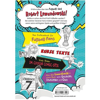 Ravensburger Fussball-Stars - Alles über Lewandowski, Livre pour enfants de Ulrich Thiele, Dan Green, Simon Mugford - Publicité Ravensburger Fussball-Stars - Alles über Lewandowski, Livre pour enfants de Ulrich Thiele, Dan Green, Simon Mugford - Publicité