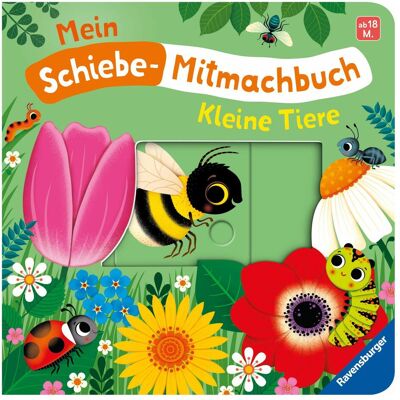 Ravensburger, Livres pour bébé, Mein Schiebe-Mitmachbuch - Kleine Tiere (Allemand) - Publicité Ravensburger, Livres pour bébé, Mein Schiebe-Mitmachbuch - Kleine Tiere (Allemand) - Publicité