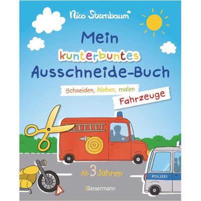 Bassermann Mein kunterbuntes Ausschneidebuch - Fahrzeuge. Schneiden, kleben, malen ab 3 Jahren. Mit, Livre pour enfants de Nico Sternbaum - Publicité Bassermann Mein kunterbuntes Ausschneidebuch - Fahrzeuge. Schneiden, kleben, malen ab 3 Jahren. Mit, Livre pour enfants de Nico Sternbaum - Publicité