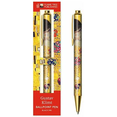 Flame Tree Publishing, Stylo, Gustav Klimt: The Kiss Boxed Decorative Ballpoint Pen - Publicité Flame Tree Publishing, Stylo, Gustav Klimt: The Kiss Boxed Decorative Ballpoint Pen - Publicité