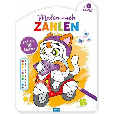 Trötsch Peinture par numéros 4e niveau Livre de coloriage - Publicité Trötsch Peinture par numéros 4e niveau Livre de coloriage - Publicité