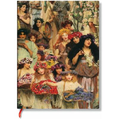Paperblanks, Cahier + bloc-notes, Printemps (Lawrence Alma-Tadema) Midi Lined Hardback Journal (Elastic Band Closure) (À rayures, Couverture rigide) - Publicité Paperblanks, Cahier + bloc-notes, Printemps (Lawrence Alma-Tadema) Midi Lined Hardback Journal (Elastic Band Closure) (À rayures, Couverture rigide) - Publicité