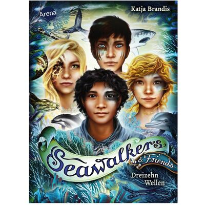Arena Brandis:Seawalkers & Friends. Dreizehn, Livre pour enfants de Claudia Carls, Katja Brandis - Publicité Arena Brandis:Seawalkers & Friends. Dreizehn, Livre pour enfants de Claudia Carls, Katja Brandis - Publicité
