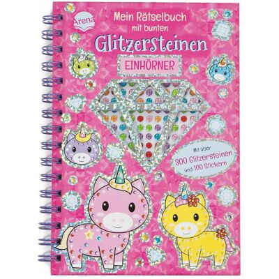 Arena Mein Rätselbuch mit bunten Glitzersteinen. Einhörner, Livre pour enfants de Sandra Meyer, TwoWindmills - Publicité Arena Mein Rätselbuch mit bunten Glitzersteinen. Einhörner, Livre pour enfants de Sandra Meyer, TwoWindmills - Publicité