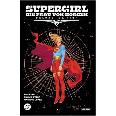 Panini Supergirl: Die Frau von morgen (Deluxe Edition), Fiction de Tom King, Bilquis Evely, Katrin Aust - Publicité Panini Supergirl: Die Frau von morgen (Deluxe Edition), Fiction de Tom King, Bilquis Evely, Katrin Aust - Publicité