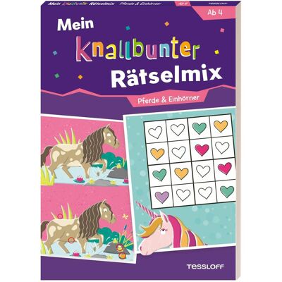 Tessloff Mein knallbunter Rätselmix. Pferde & Einhörner, Livre pour enfants de Ilka Röhling - Publicité Tessloff Mein knallbunter Rätselmix. Pferde & Einhörner, Livre pour enfants de Ilka Röhling - Publicité
