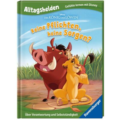 Ravensburger Alltagshelden - Gefühle lernen mit Disney: Disney Der König der Löwen - Keine Pflichten, keine, Livre pour enfants de La Walt Disney Company - Publicité Ravensburger Alltagshelden - Gefühle lernen mit Disney: Disney Der König der Löwen - Keine Pflichten, keine, Livre pour enfants de La Walt Disney Company - Publicité