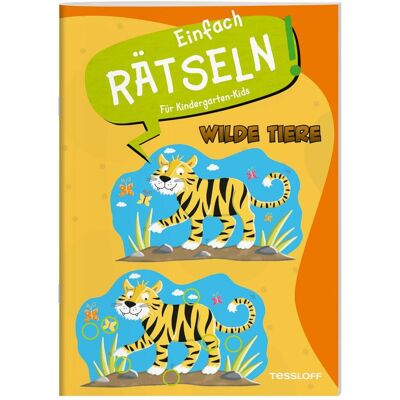 Tessloff Einfach rätseln! Für Kindergarten-Kids. Wilde Tiere, Livre pour enfants de Ilka Röhling - Publicité Tessloff Einfach rätseln! Für Kindergarten-Kids. Wilde Tiere, Livre pour enfants de Ilka Röhling - Publicité