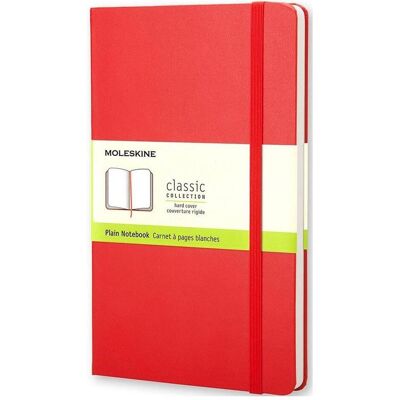 Moleskine, Cahier + bloc-notes, Carnet Classic Large (A5, Blanc, Couverture rigide) - Publicité Moleskine, Cahier + bloc-notes, Carnet Classic Large (A5, Blanc, Couverture rigide) - Publicité