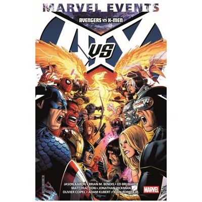 Panini Marvel Events: Avengers vs. X-Men, Fiction de Brian Michael Bendis, John Romita Jr., Ed Brubaker, Jason Aaron., Fraction mate, Jonathan Hickman, Jeph Loeb, Ed McGuinness, Adam Kubert, Olivier Coipel, Michael Strittmatter, Frank Cho - Publicité Panini Marvel Events: Avengers vs. X-Men, Fiction de Brian Michael Bendis, John Romita Jr., Ed Brubaker, Jason Aaron., Fraction mate, Jonathan Hickman, Jeph Loeb, Ed McGuinness, Adam Kubert, Olivier Coipel, Michael Strittmatter, Frank Cho - Publicité